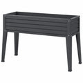 Jardinière surélevée 100 x 40 x 80 cm en métal noir pour extérieur