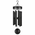 Carillon éolien 85 cm en métal noir à suspendre décoratif