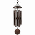 Carillon à vent 85 cm en métal brun foncé pour jardin style rustique suspendu