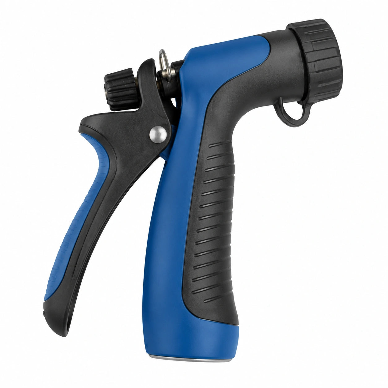 Pistolet d'arrosage 18 cm en plastique bleu noir réglable pour jardin
